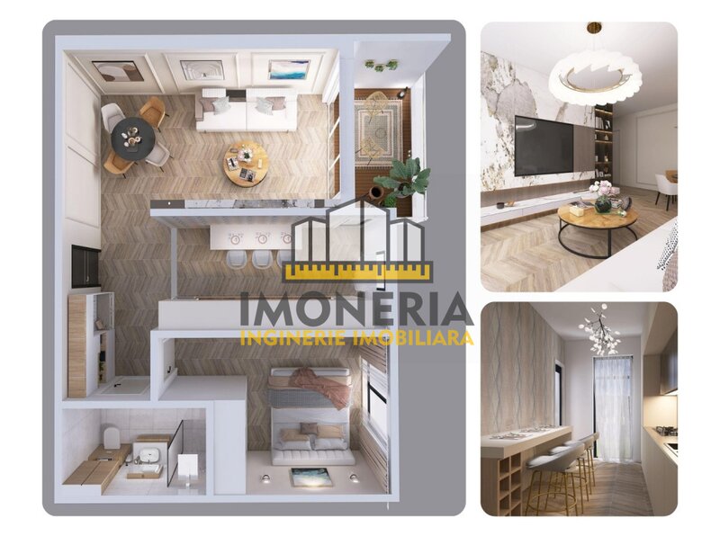 1 Decembrie  Comision 0%! 2 camere spatioase, decomandate Bloc cochet, metrou 1 Decembrie